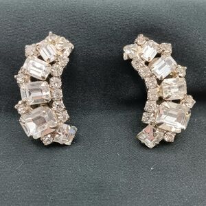 Albert Weiss Silver Crystal Climber Earrings